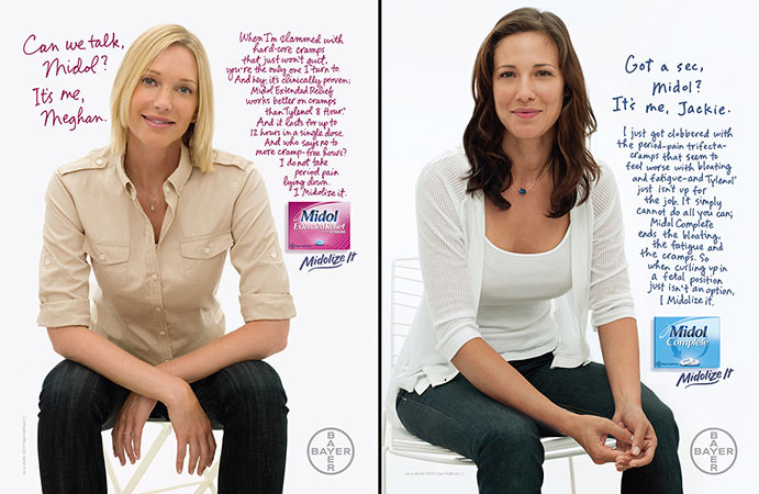 Calligraphy for Bayer advertising